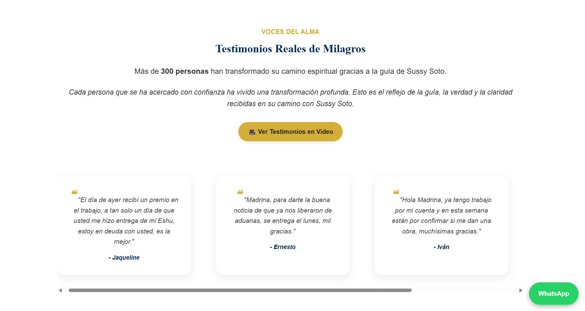 Testimonios espirituales